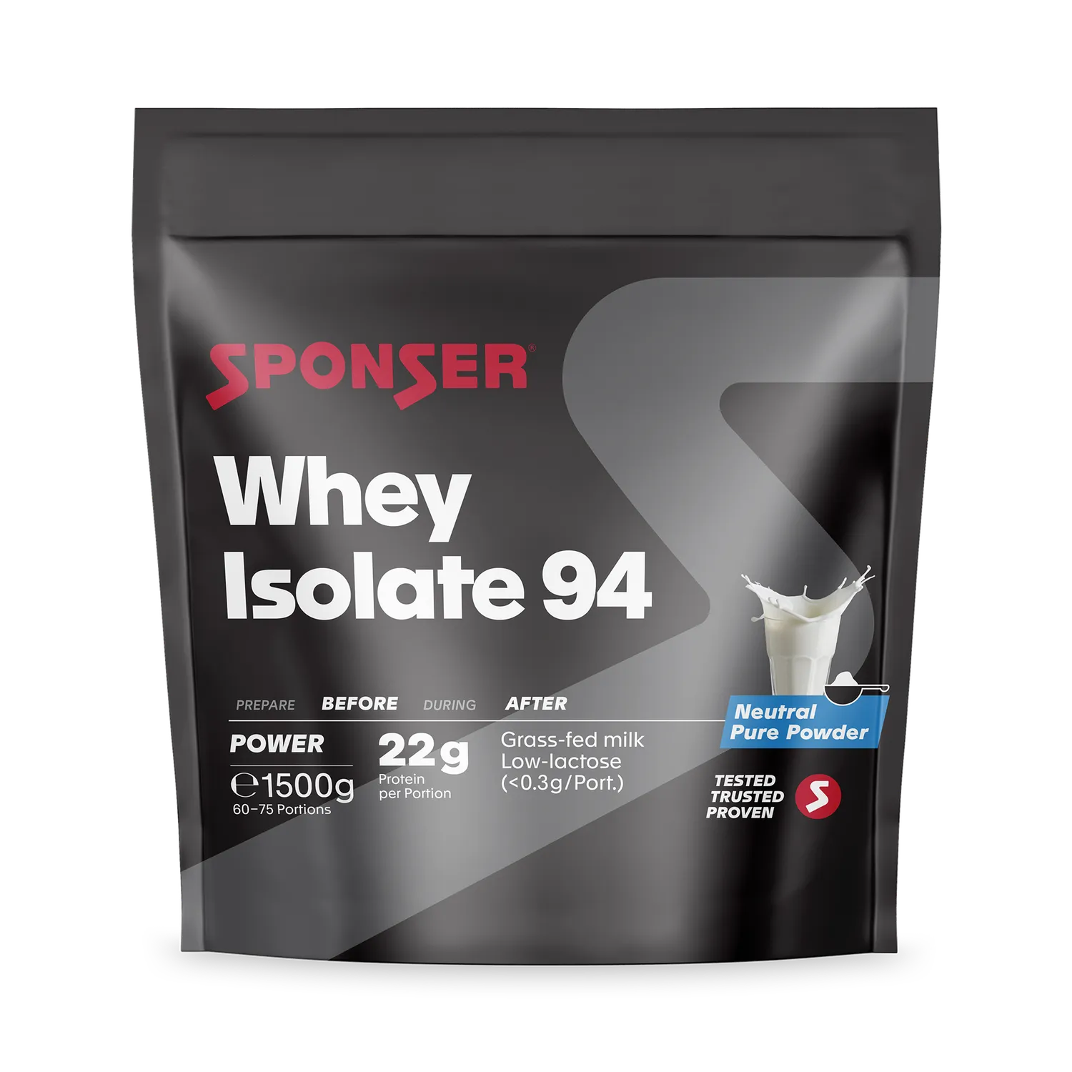 Sponser Whey Isolate 94 proteine whey neutre 850 g pure