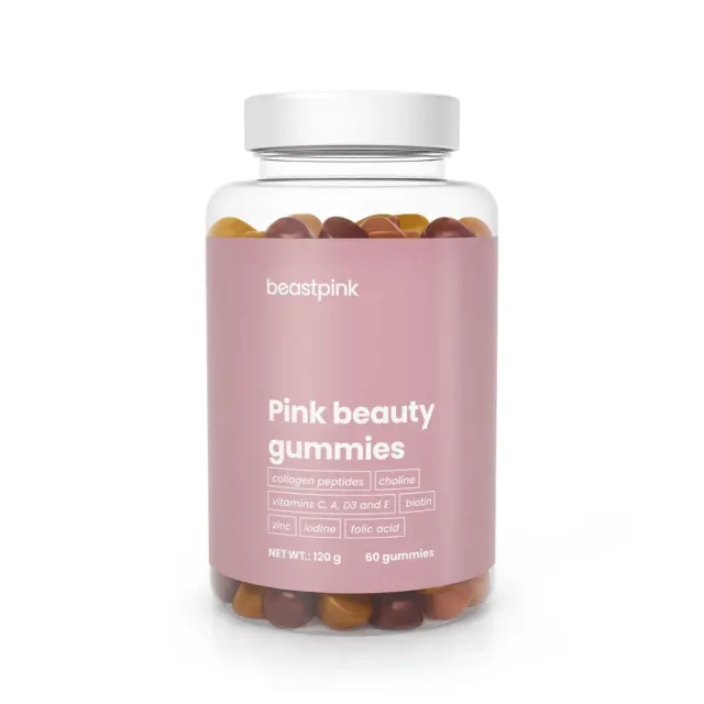 GymBeam Pink Beauty caramelle gommose 60 capsule