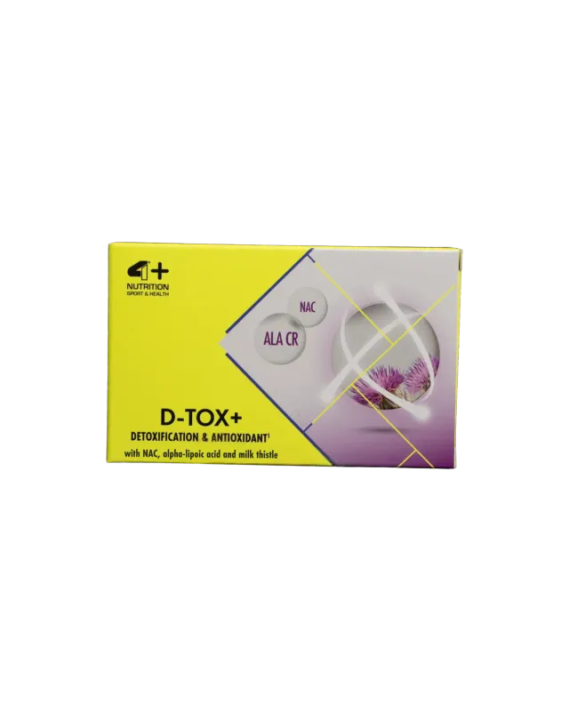 4 Plus Nutrition D-Tox+ Integratore 30 Compresse Fegato