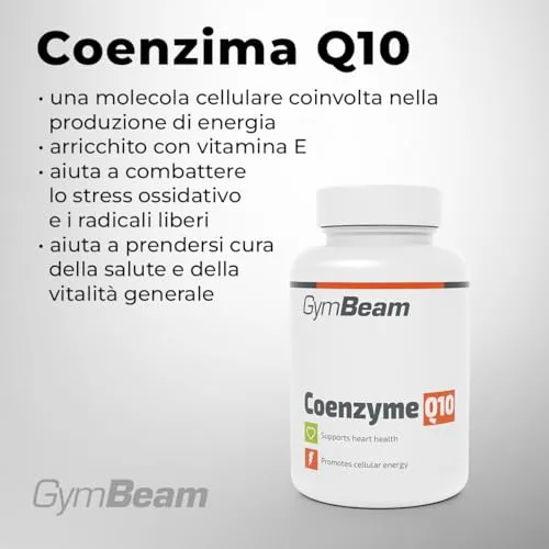 GymBeam Coenzima Q10 integratore 60 cps vitamina E
