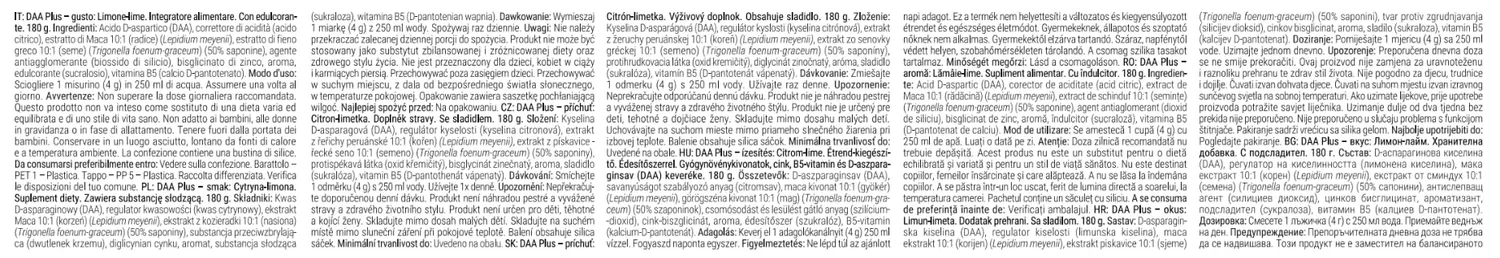 GymBeam DAA Plus Acido Aspartico 180 g Limone-Lime