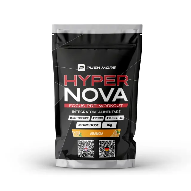 Push More FDO Hyper Nova Focus pre-workout 10g arancia
