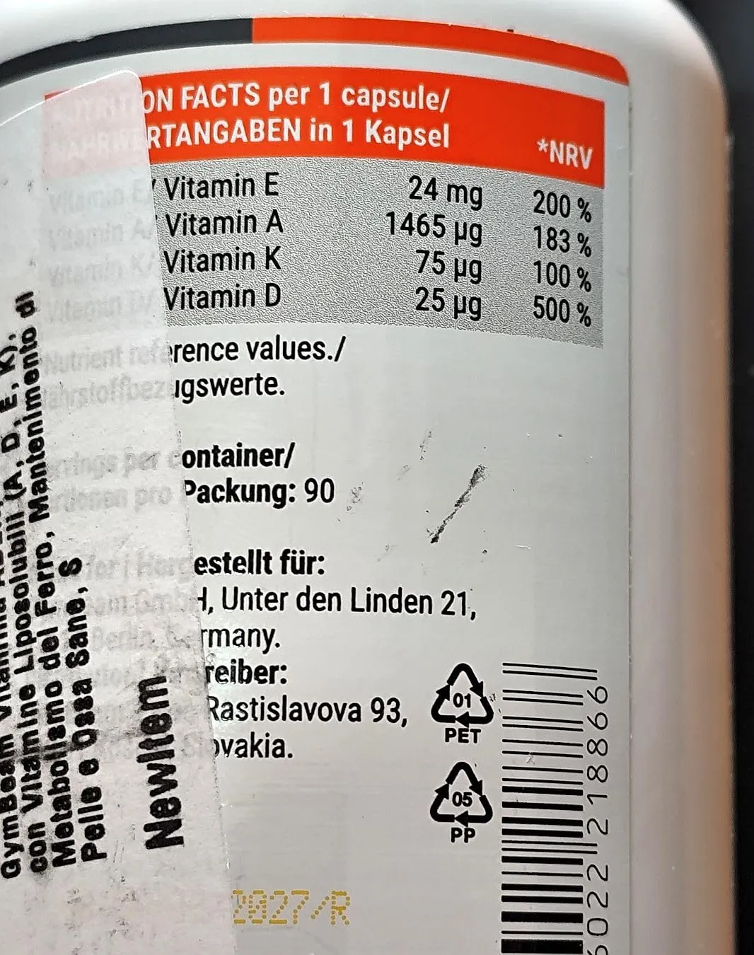GymBeam Vitamina ADEK Integratore 90 Capsule per Ossa