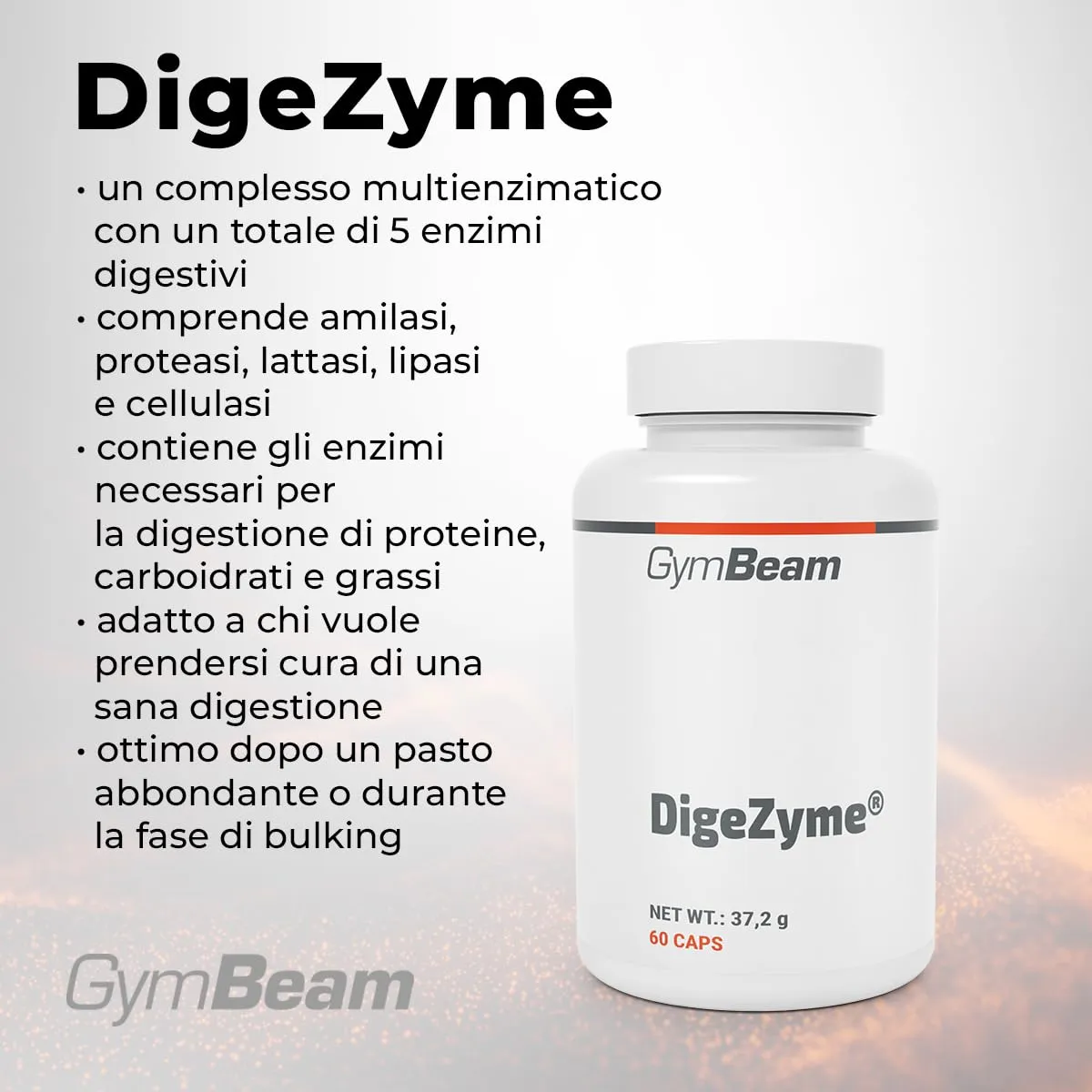 GymBeam DigeZyme Enzimi Digestivi Capsule Multienzima