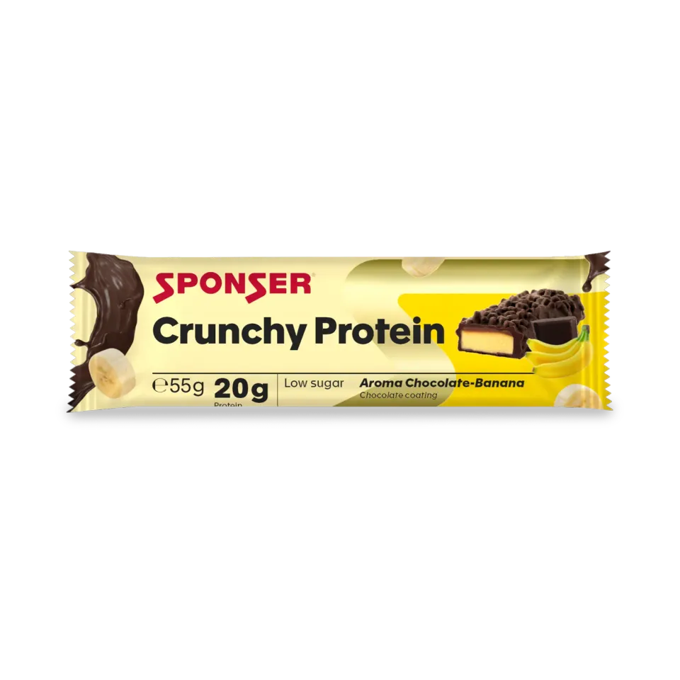 Sponser Crunchy Protein barretta cioccolato-banana 55 g 20 g proteine