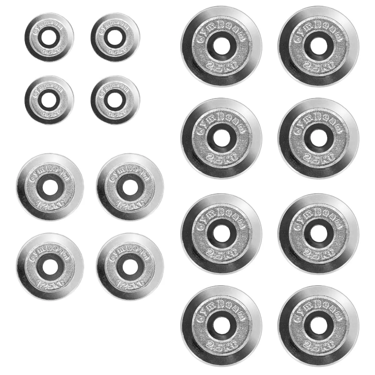 GymBeam Set Manubri 30 kg ghisa regolabili 16 piastre