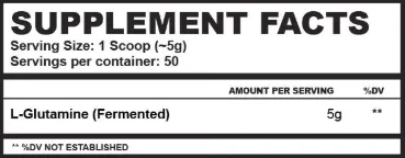 BioHealth Fermented L-Glutamine polvere recupero 50 porzioni