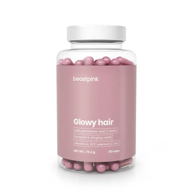 GymBeam Glowy Hair integratore capelli 90 capsule biotina