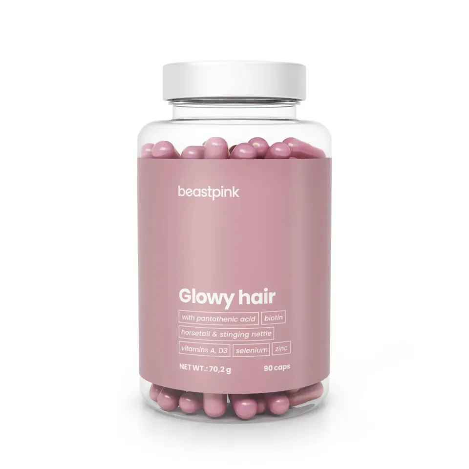 GymBeam Glowy Hair integratore capelli 90 capsule biotina