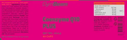 GymBeam Coenzima Q10 PLUS Integratore Antiossidante Vegano
